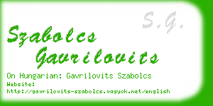 szabolcs gavrilovits business card